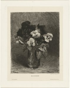 Violets in a Vase by Ferdinand Oldewelt