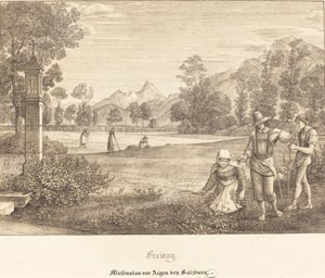 Friday - Meadow before Aigen near Salzburg by Ferdinand Olivier