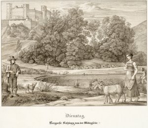 Tuesday: The Castle of Salzburg Seen from the South