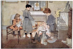 The bath of the baby, c.1930 by Ferdinand Raffin