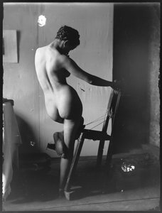 Standing Female Scene with Chair
