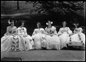 Young Women at Garden Party in the Home Wittgenstein