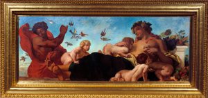 Agriculture A mother breastfeeding her children by Ferdinand Victor Eugene Delacroix