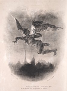 Illustrations for Faust: Mephistopheles in the Air, 1828 by Ferdinand Victor Eugene Delacroix