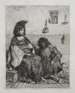 Jewish Woman of Algiers by Ferdinand Victor Eugene Delacroix