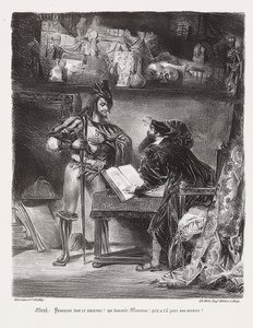 Mephistopheles Appearing to Faust by Ferdinand Victor Eugene Delacroix
