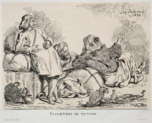 Muleteers of Tétuan, 1833 by Ferdinand Victor Eugene Delacroix