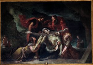 Pieta or Deploration by Ferdinand Victor Eugene Delacroix