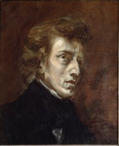 Portrait of Frederic Chopin by Ferdinand Victor Eugene Delacroix