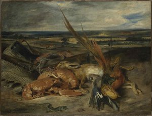 Still Life with a Lobster by Ferdinand Victor Eugene Delacroix