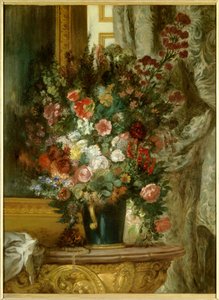 Vase of Flowers on a Console