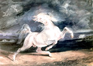 White Horse, 19th century by Ferdinand Victor Eugene Delacroix