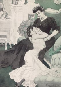Motherly Advice. Just No Unhappy Love, My Child by Ferdinand von Reznicek