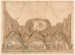 Design for the Decoration of the ceiling of a chapel by Ferdinando Galli Bibiena