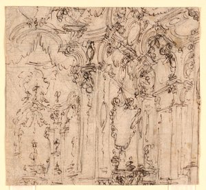 Stage Design: Hall in a Palace by Ferdinando Galli Bibiena