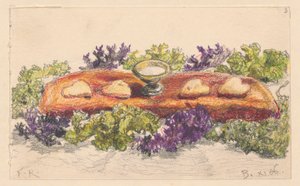 Four Hearts and Salt Among Floral Decorations by Ferdynand Ruszczyc