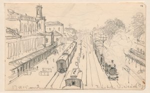 View of the Railway Station in Warsaw
