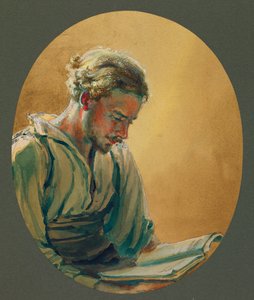 A Young Man Reading in Gustrow by Fernand Barbier