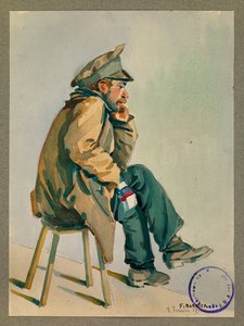 Russian Prisoner Waiting for Medical Examination, Gustrow by Fernand Barbier