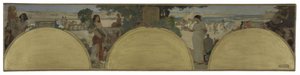 Sketch for Hôtel de Ville de Paris: History of Writing - Ancient Times, ca. 1890