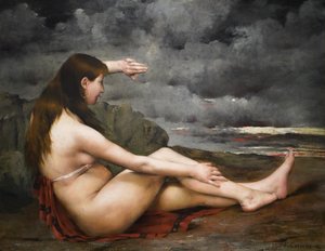 The Girl Looking at the Sea by Fernand Cormon