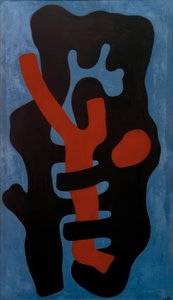 Elements on Blue Background by Fernand Leger