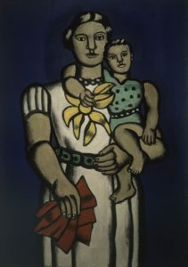 Woman with Her Child in Arms by Fernand Leger