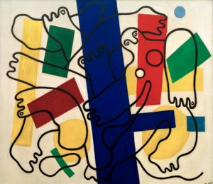 Two Acrobats (Divers) by Fernand Leger