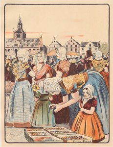 A Market in Zeeland by Fernand Piet