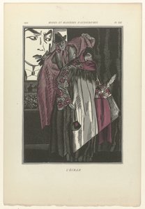 Modes and Manners of Today, 1922, Pl. 12: The Screen by Fernand Siméon