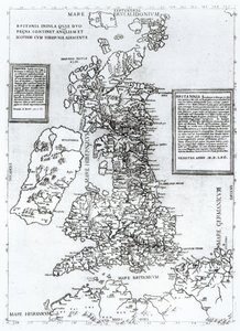 Britania Insula quae dup Regna continet Angliam et Scotiam cum Hibernia adiacente, engraved by Paulo Forlani, 1562 by Fernando Bertelli