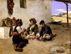 Rogues Playing Cards with a Muleteer