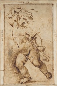 Dancing Putto Holding a Drapery by Filippino Lippi