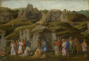 The Adoration of the Kings. Around 1480 by Filippino Lippi