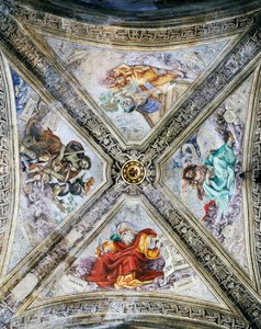 Frescoes by Filippino Lippi on the Dome, Strozzi Chapel, Church of Santa Maria Novella, Florence, Italy by Filippino Lippi