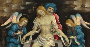 Pietà (The Dead Christ Mourned by Nicodemus and Two Angels) by Filippino Lippi