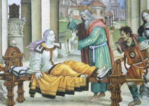 St John the Evangelist Resuscitating Drusiana by Filippino Lippi