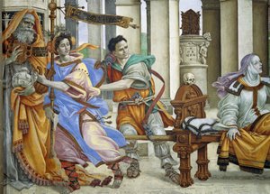 St John the Evangelist Resuscitating Drusiana by Filippino Lippi