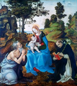 The Virgin and Child with Saints Jerome and Dominic by Filippino Lippi