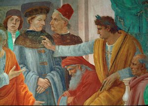 The Disputation between Saint Peter, Saint Paul and the Sorcerer Simon Magus in the Presence of Emperor Nero by Filippino Lippi