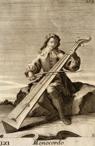 Man playing the monochord by Filippo Bonanni