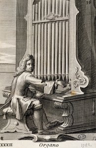 Man playing the organ