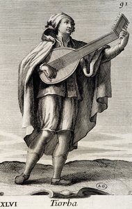 Man Playing the Theorbo