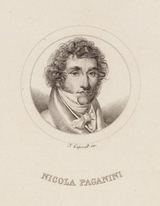 Portrait of Niccolò Paganini, 1840 by Filippo Caporali