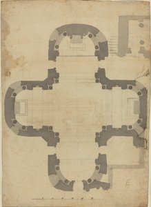 Floor Plan [verso] by Filippo Juvarra