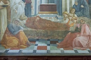 The Funeral of St. Stephen (detail) by Filippo Lippi