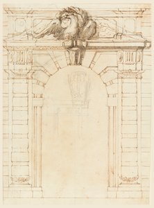 A Portal (recto); Portrait of a Young Warrior (verso) by Filippo Marchionni