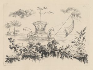The Carriages Used on the Moon and Which Move by Sails by Filippo Morghen
