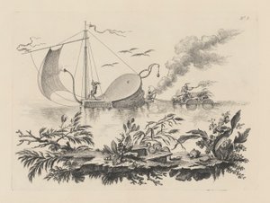 The Manner of Transporting Wares on Barges Drawn by a Bellows by Filippo Morghen