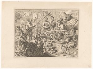 Pulcinella in a Mobile Chair by Filippo Vasconi